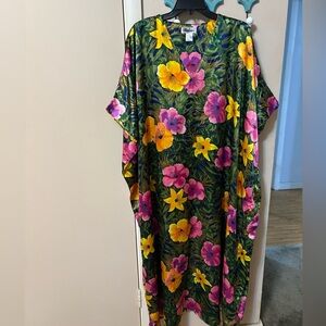 Winlar Vibrant Floral Kaftan Dress One size 
49 inches long